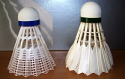 Fond Volant De Badminton Plumes Objet Volant Photo Et Image en